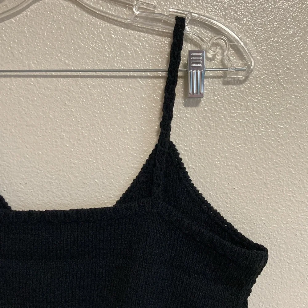 J.Crew Cropped V-Neck Sweater Tank in Black (Size 3X)
